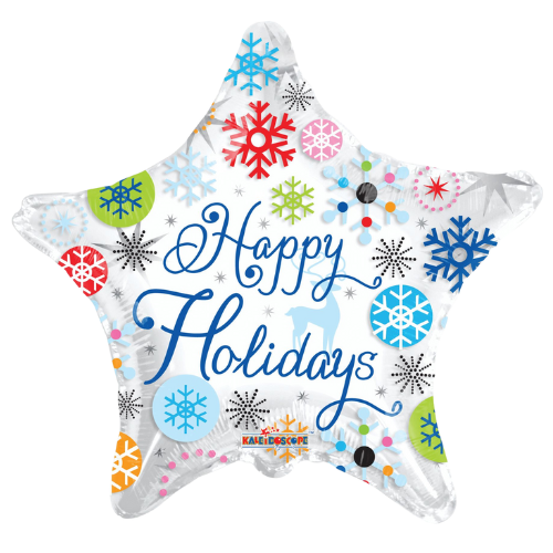 Globo sin papel de aluminio Holiday Snowflakes Airfill de 9" (P23) | Compre 5 o más y ahorre un 20 %