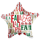 18" Christmas Fa La La La Foil Balloon (P22) | Buy 5 Or More Save 20%