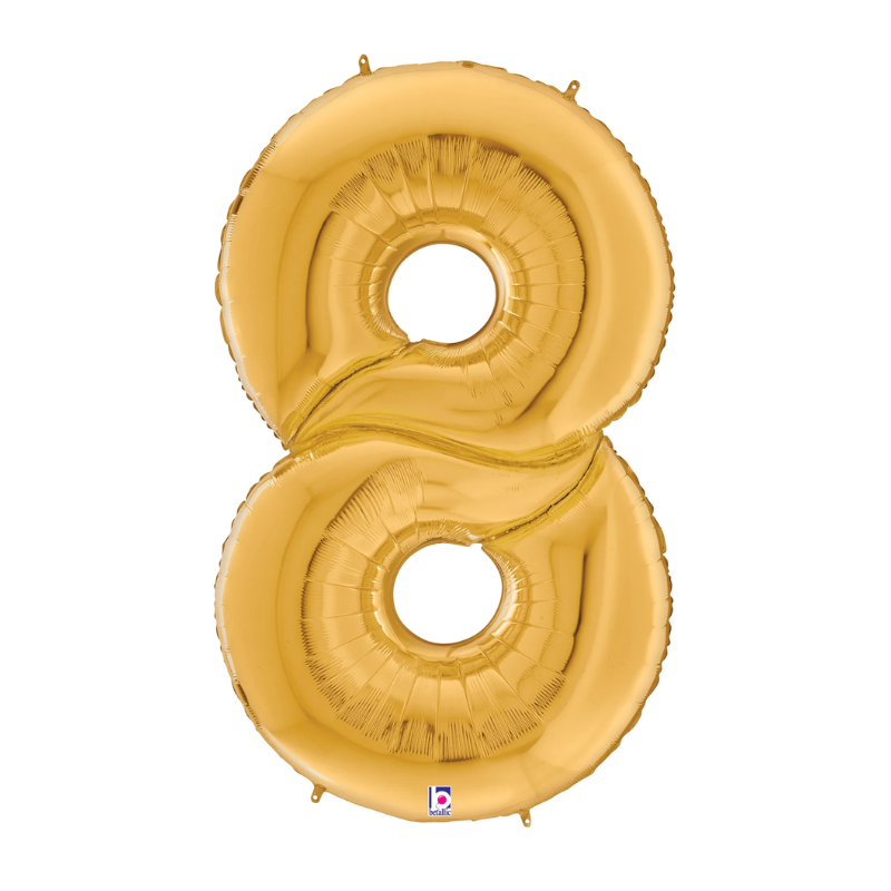 Gigaloons dorados de 53" - Globos con números de aluminio | Números 0-9