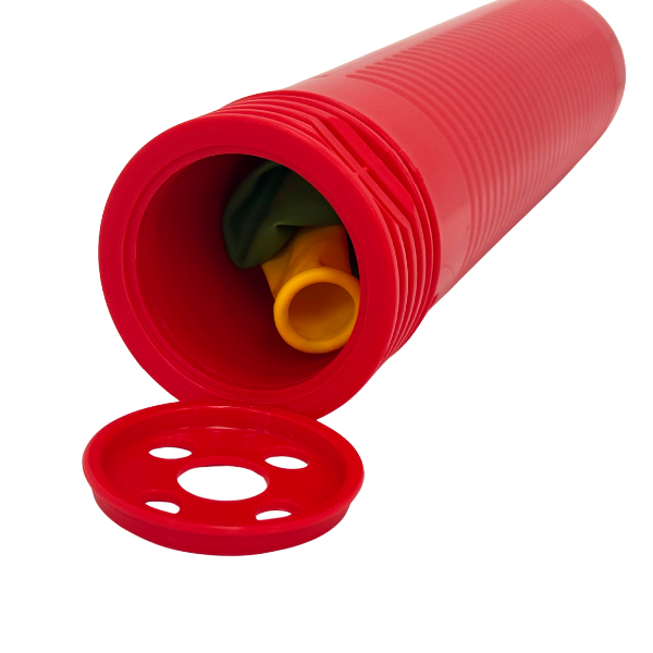 Silver Rainbow Red Single Action Balloon Hand Pump