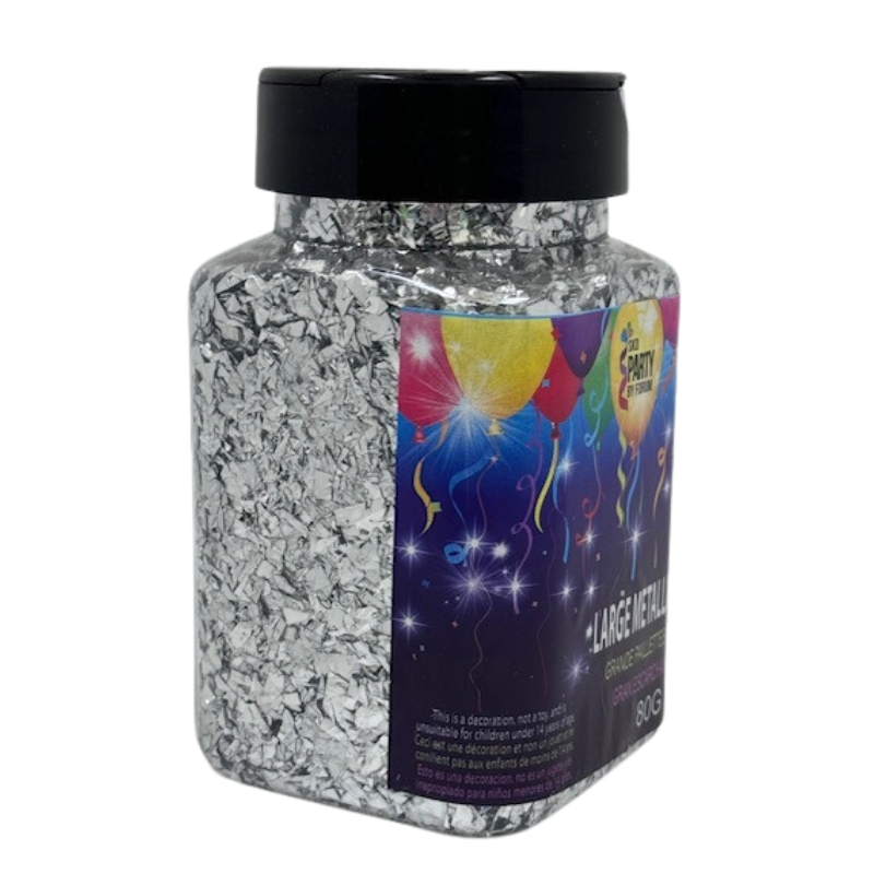 80 Grams Large Metallic Glitter Confetti | 1 Count