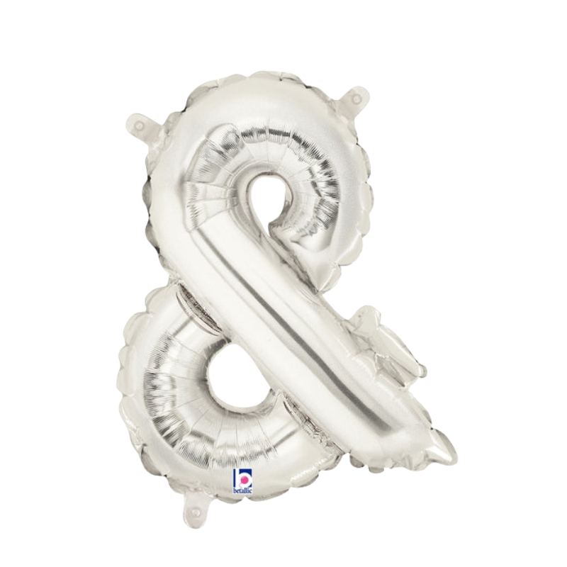 14" Betallic Silver Symbol Megaloons Jr. Foil Balloon | # and & Symbols