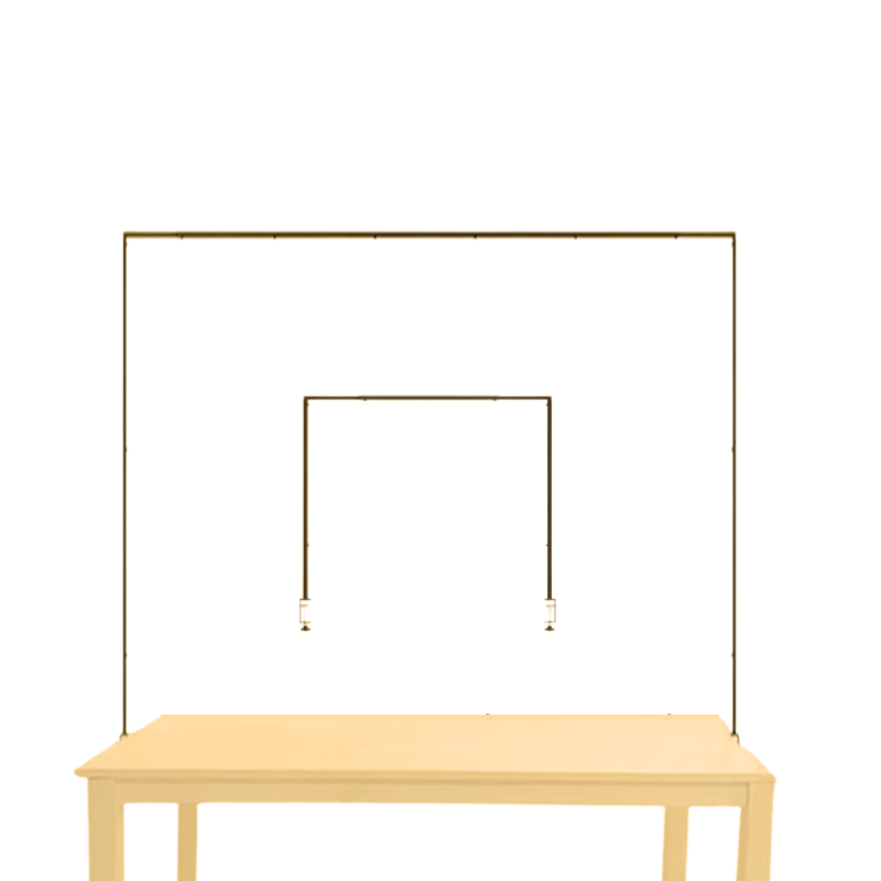 8' Borosino Gold Adjustable Iron Table Frame