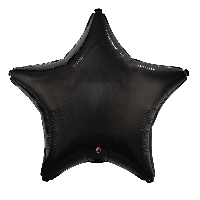 22" AAB Black Star Foil Balloon | Buy 5 Or More Save 20%