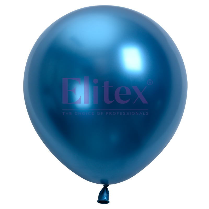 6" Light Blue Metallic SuperGlow Round Latex Balloons | 50 Count