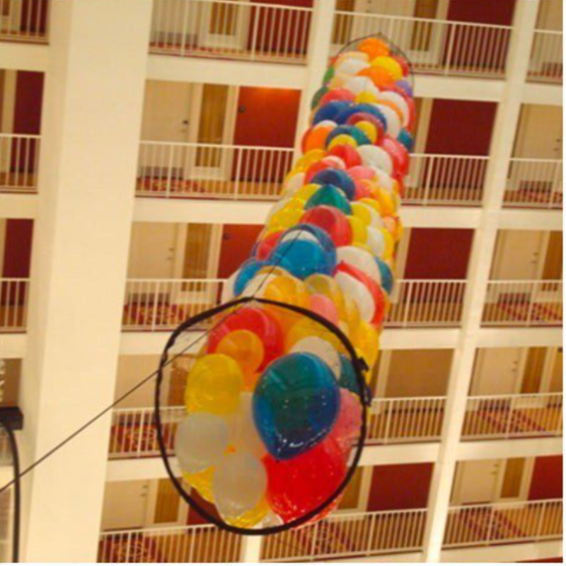 Silver Rainbow Boss 2000 Pre Strung Balloon Drop Net - 45 Feet x 4.5 Feet | Holds 1000 11" Or 2000 9" Balloons