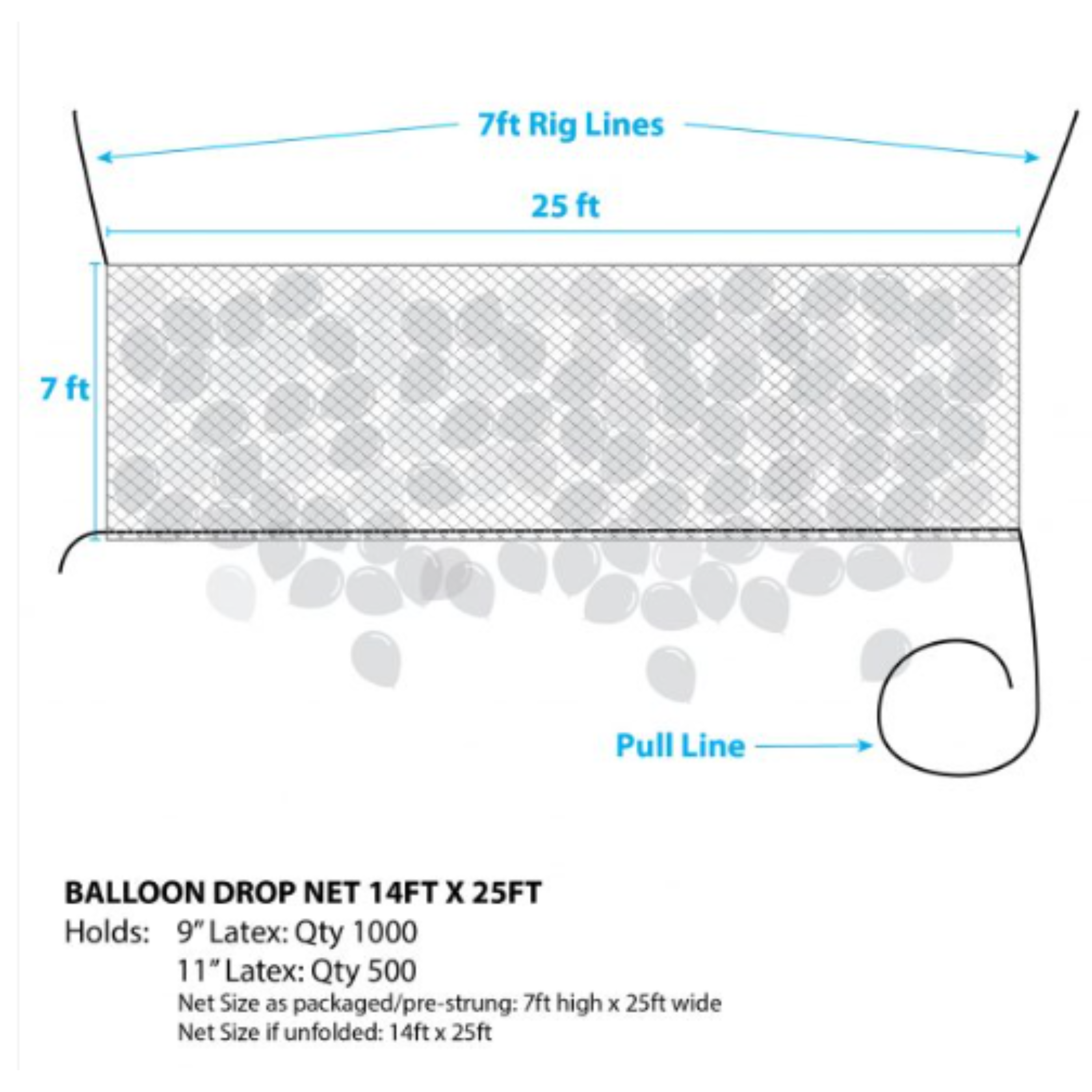 Build-A-Net Balloon Drop Net | Build Your Own Drop Net! - 2 Sizes!