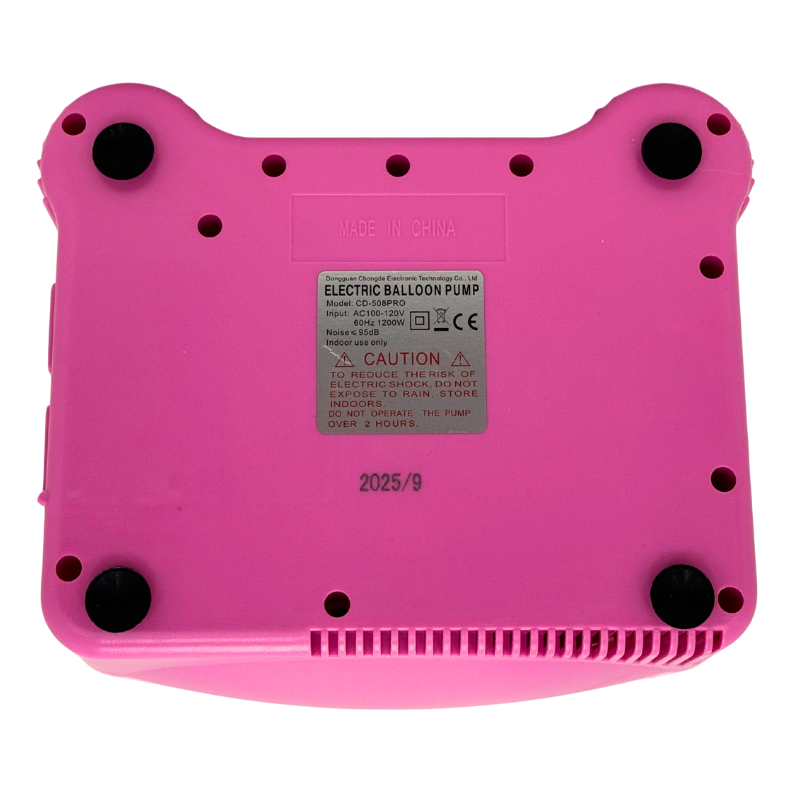CD-508PRO Pink Double Nozzle Electric Balloon Inflator | 3 Inflation Speeds & Balloon Sizer!