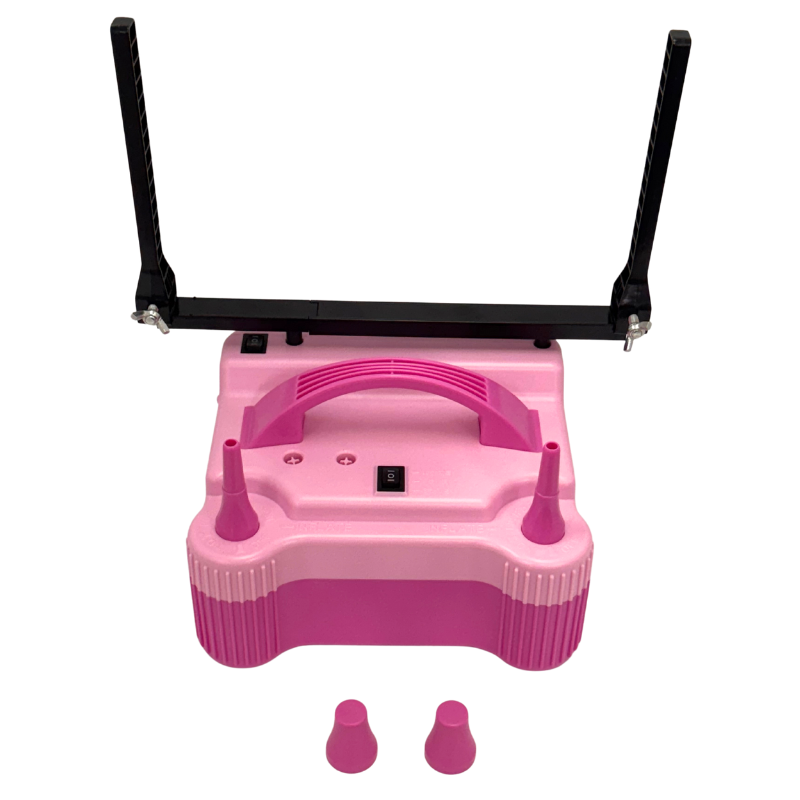 CD-508PRO Pink Double Nozzle Electric Balloon Inflator | 3 Inflation Speeds & Balloon Sizer!