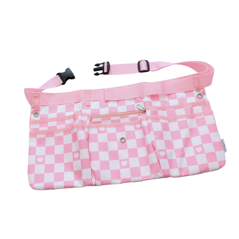 Creative Hearts Studio Pink Checkered Adjustable Maker Apron - 20" x 11"  | 1 Count