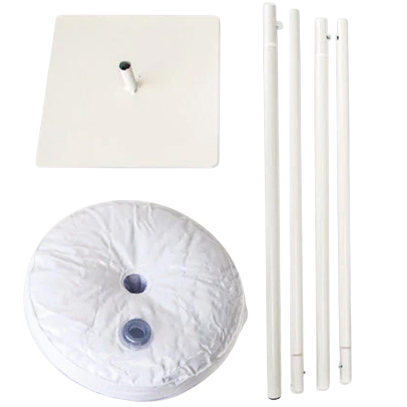 6' Silver Rainbow White Aluminum Snap & Click Column Kit