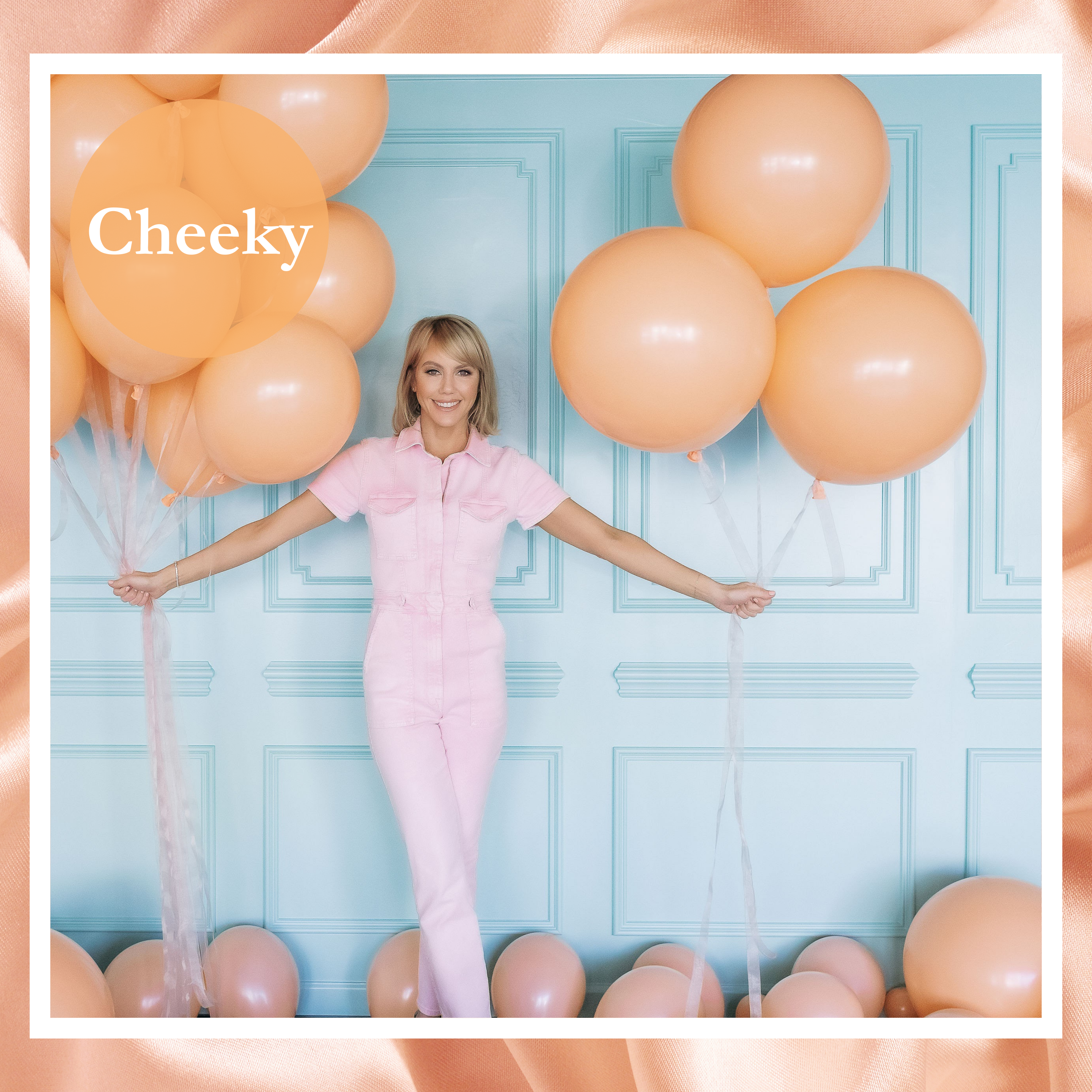 36" TUFTEX Cheeky - Peach Latex Balloons - 3 Foot Giant | 2 Count