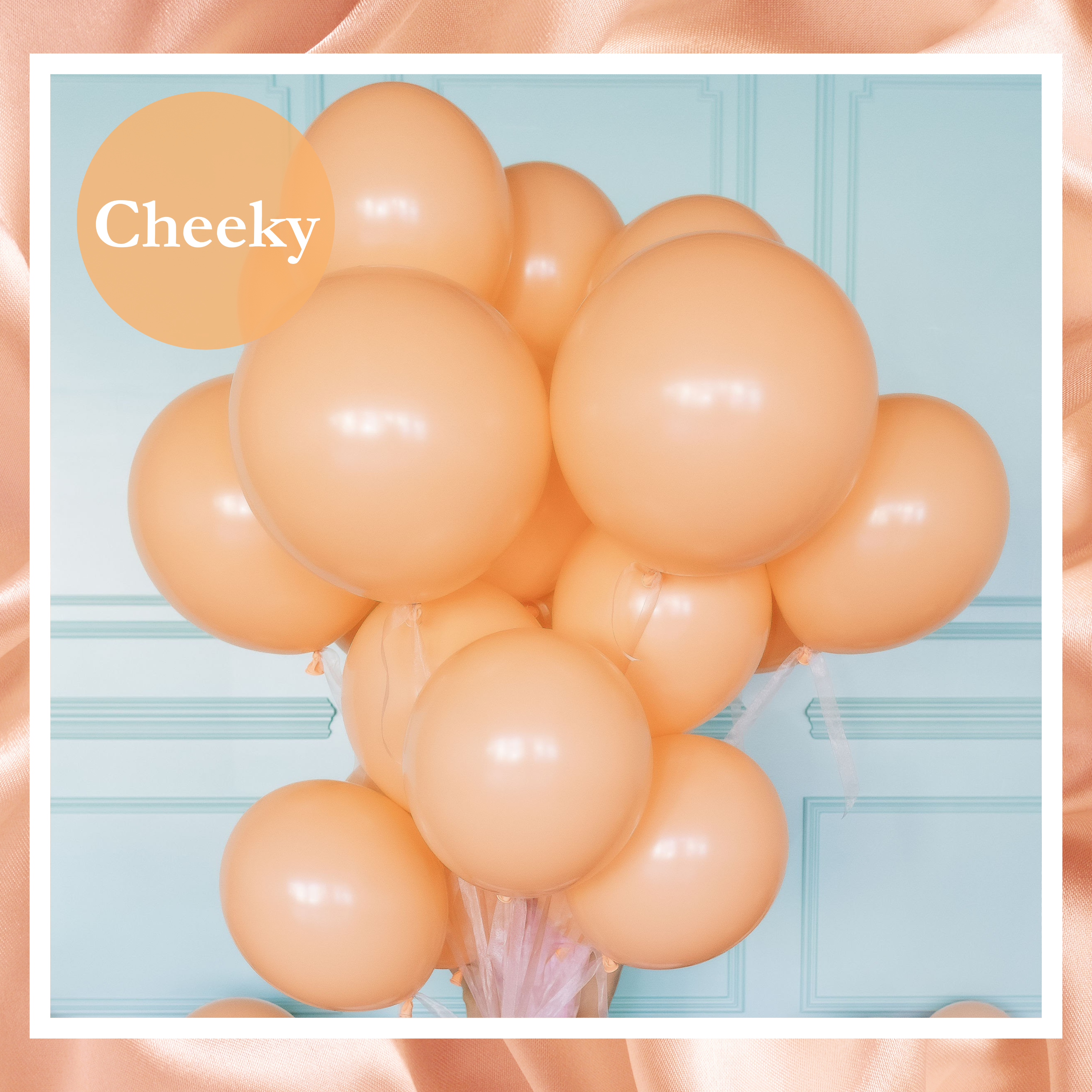 24" TUFTEX Cheeky - Peach Latex Balloons | 25 Count