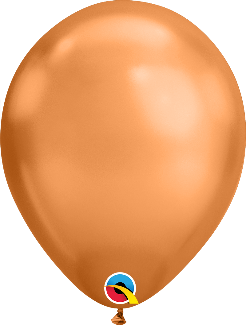 7" Qualatex Chrome Copper Latex Balloons | 100 Count