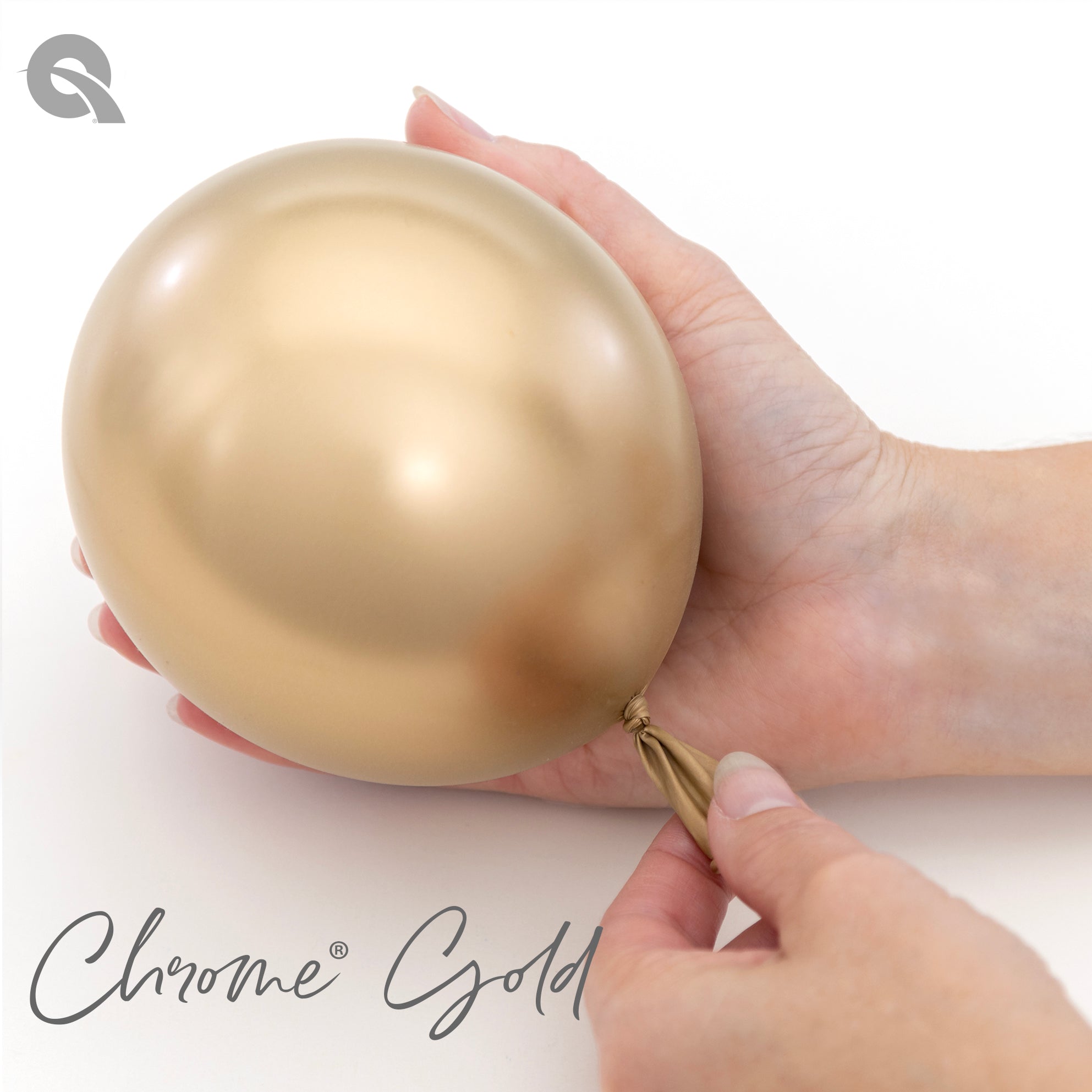 11" Qualatex Chrome Gold Latex Balloons | 100 Count