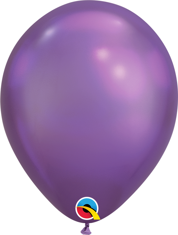 7" Qualatex Chrome Purple Latex Balloons | 100 Count