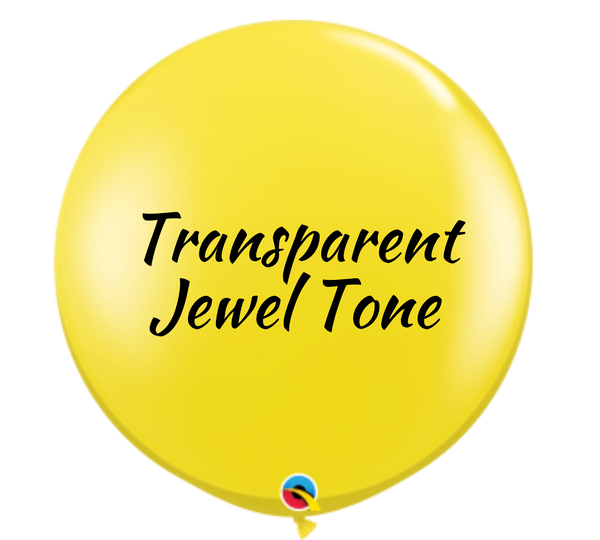 36" Qualatex Jewel Citrine Yellow Latex Balloons - 3 Foot Giant (Discontinued) | 2 Count
