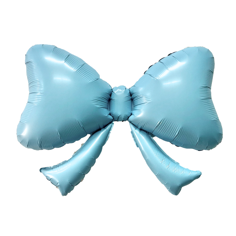 40" Burst Party Co. Baby Blue Classic Bow Foil Balloon