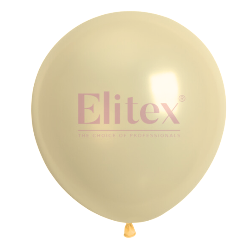 12" Elitex Cream Pearl Round Latex Balloons | 50 Count