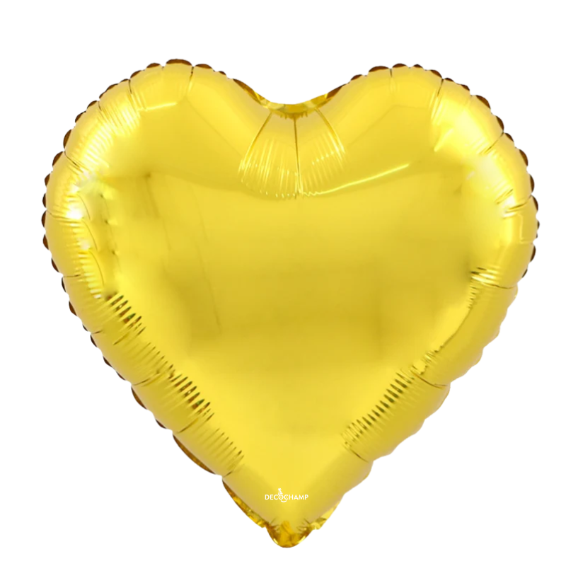 68" Decochamp Gold Giant Deco Heart Foil Balloon | 1 Count