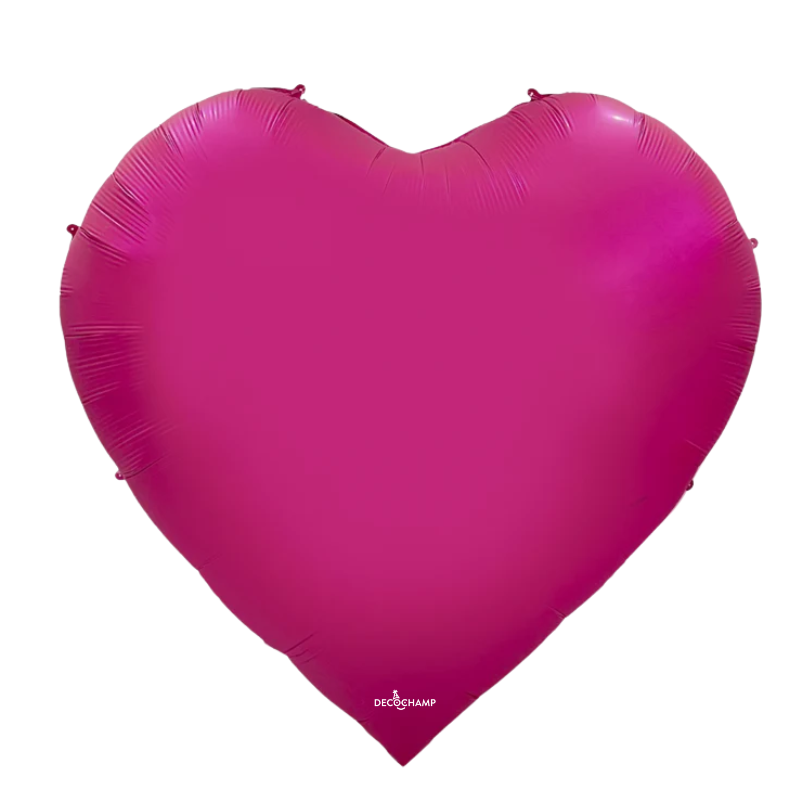 68" Decochamp Hot Pink Giant Deco Heart Foil Balloon | 1 Count