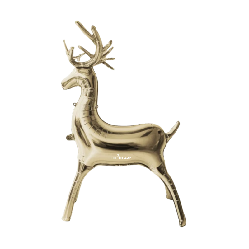 34" Decochamp Champaign 3D Standing Reindeer Foil Balloon | 1 Count