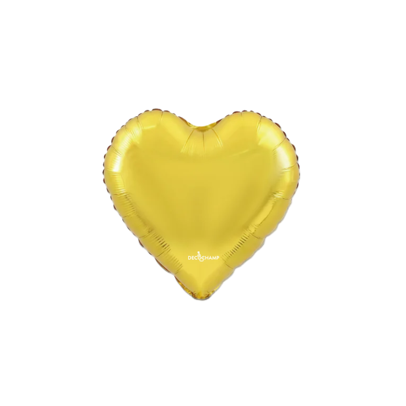 4" Decochamp Gold Deco Heart Air-Fill Foil Balloon | 5 Count