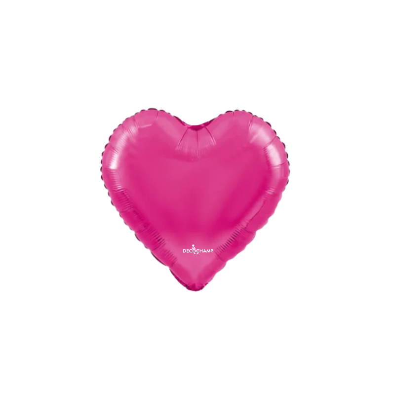 4" Decochamp Hot Pink Deco Heart Air-Fill Foil Balloon | 5 Count