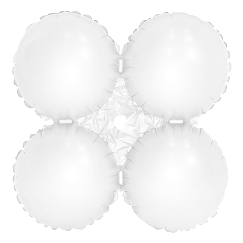 30" Mayflower Metallic White Decorator Quad Foil Balloon