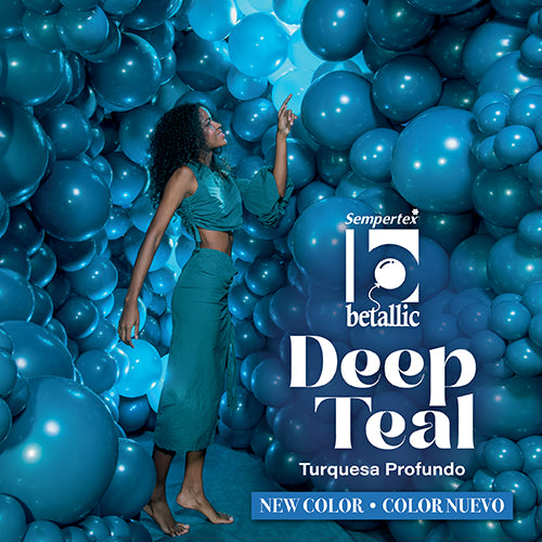 11" Sempertex Deluxe Deep Teal Latex Balloons | 100 Count
