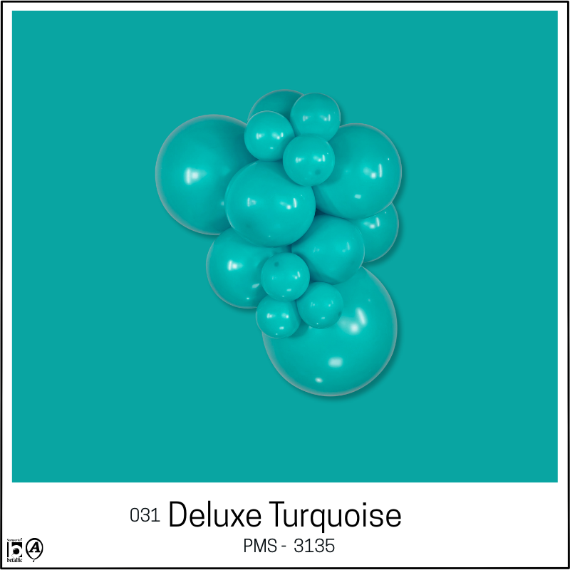 11" Sempertex Deluxe Turquoise Blue Latex Balloons | 100 Count