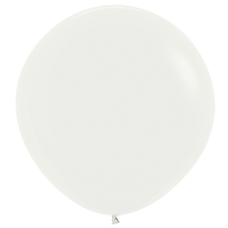 24" Sempertex Deluxe Almond White Latex Balloons | 10 Count