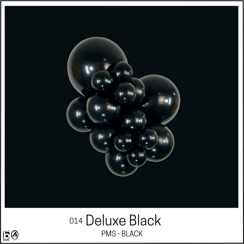 12" Sempertex Deluxe Black Link-O-Loon Latex Balloons | 50 Count
