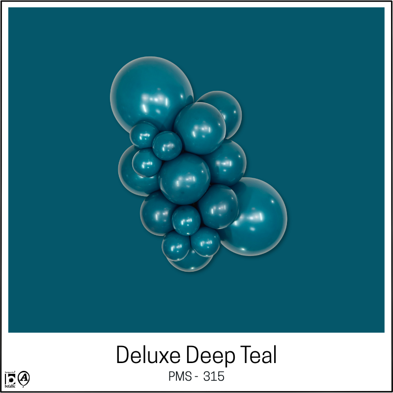 11" Sempertex Deluxe Deep Teal Latex Balloons | 100 Count