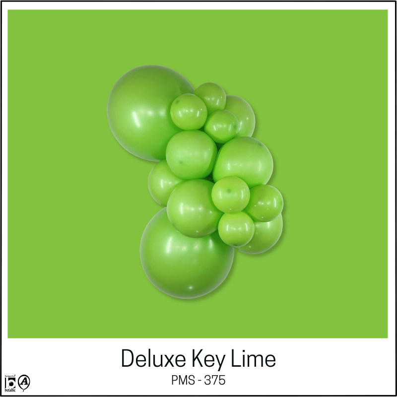 11" Sempertex Deluxe Key Lime Alien Face Latex Balloons - Single Sided Print | 50 Count