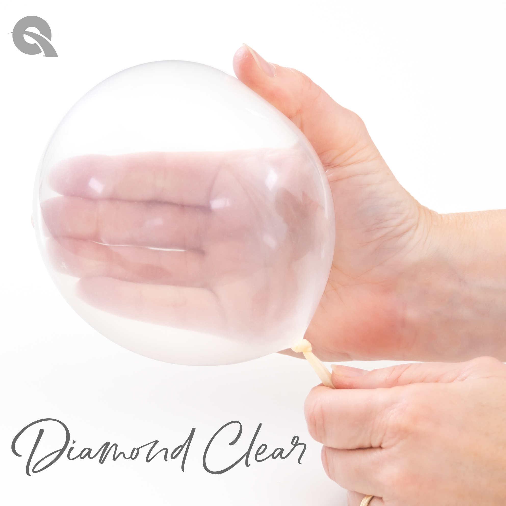 16" Qualatex Jewel Diamond Clear Latex Balloons | 50 Count