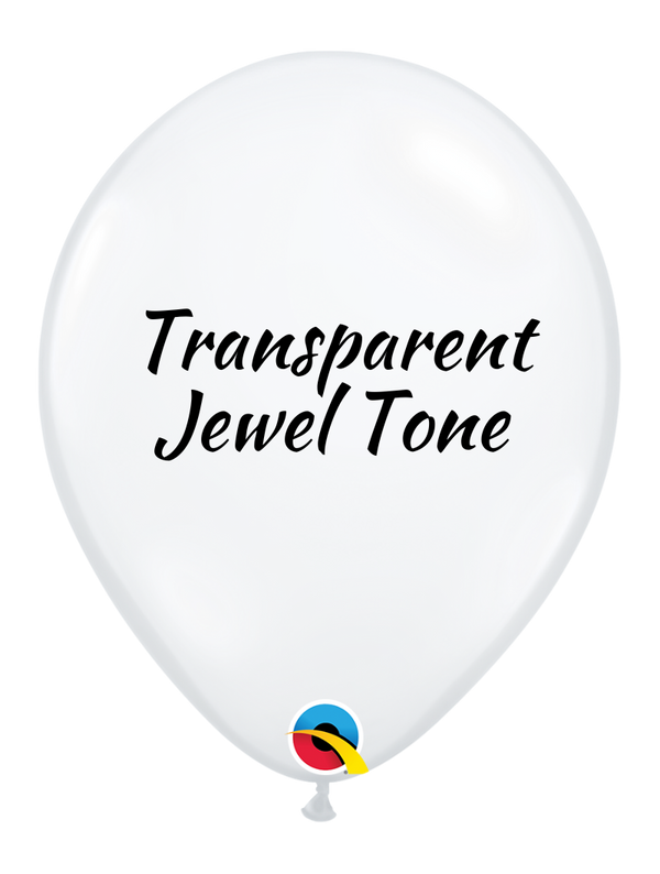 11" Qualatex Jewel Diamond Clear Latex Balloons | 100 Count