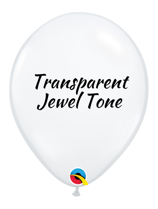 16" Qualatex Jewel Diamond Clear Latex Balloons | 50 Count