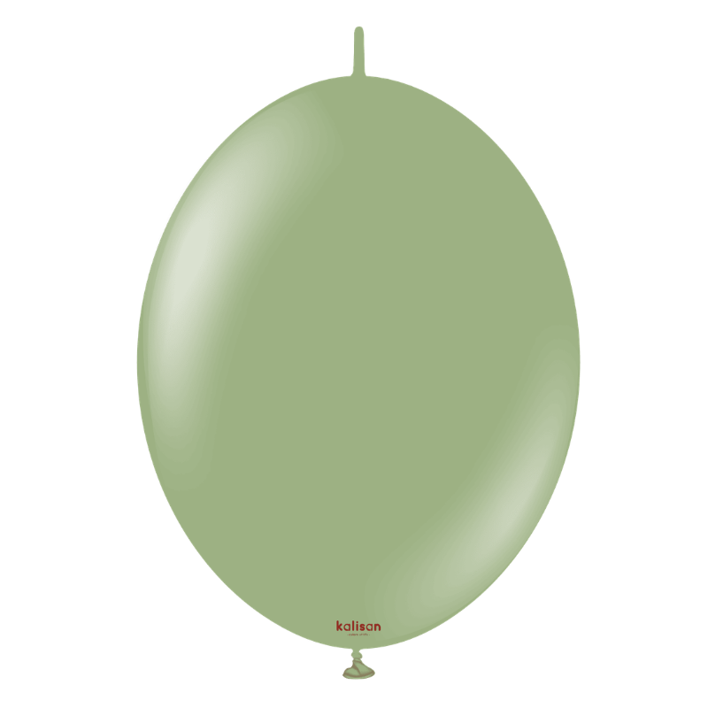 6" Kalisan Retro Eucalyptus K-Link Latex Linking Balloons | 50 Count