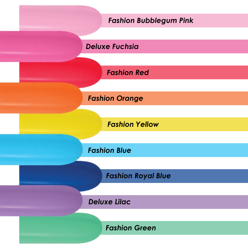 260 Nozzle Up Sempertex Fashion Assortment Twisting - Entertainer Latex Balloons | 50 Count