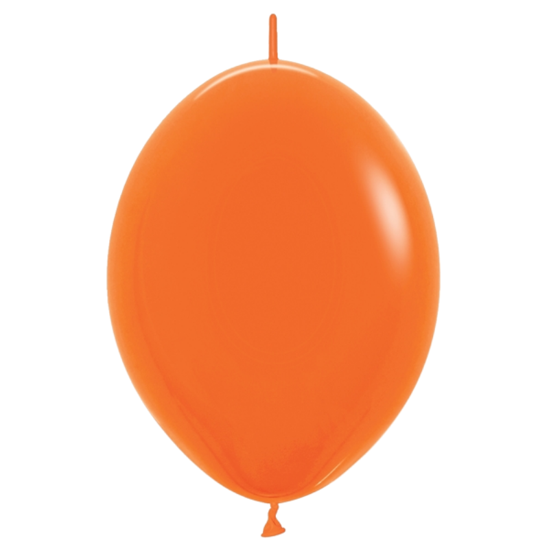 12" Sempertex Fashion Orange Link-O-Loon Latex Balloons | 50 Count