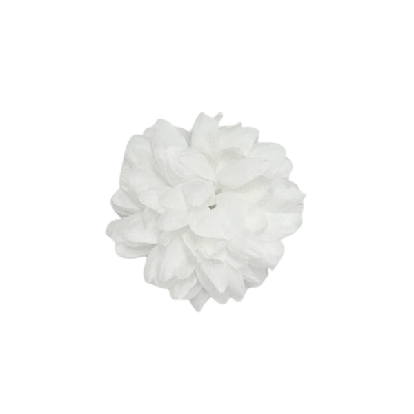 2 3/4" White Artificial Silk Finger Mum Ring - 9 Layers | 1 Count