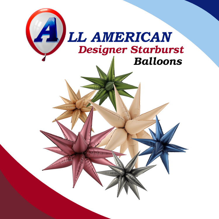AAB Designer Starburst Foil Balloons
