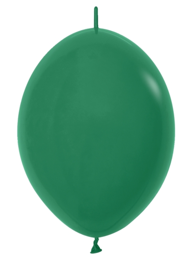 6" Sempertex Fashion Forest Green Link-O-Loon Latex Balloons | 50 Count