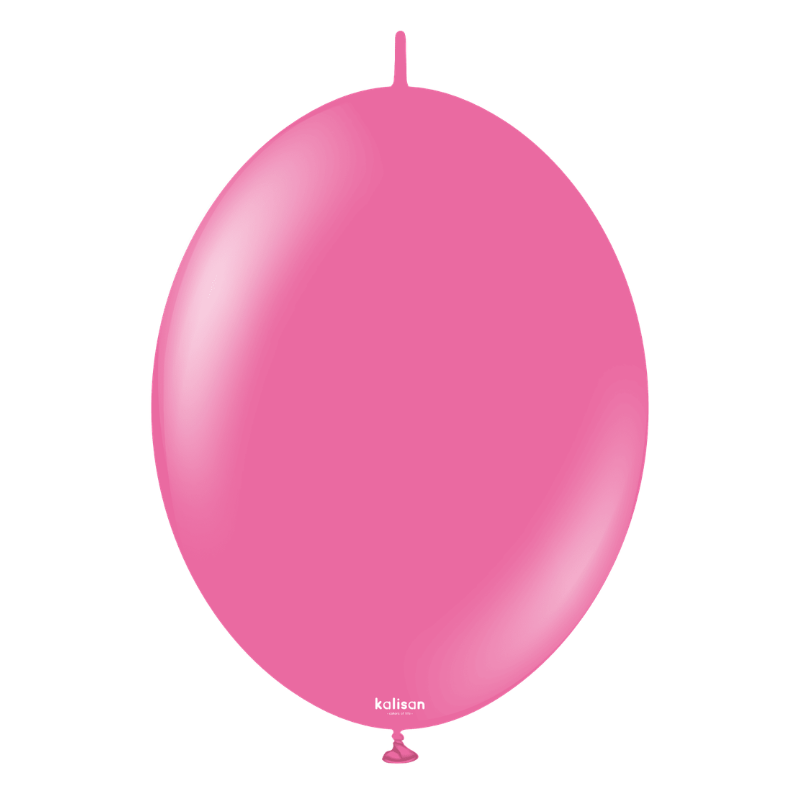 6" Kalisan Standard Fuchsia K-Link Latex Linking Balloons | 50 Count