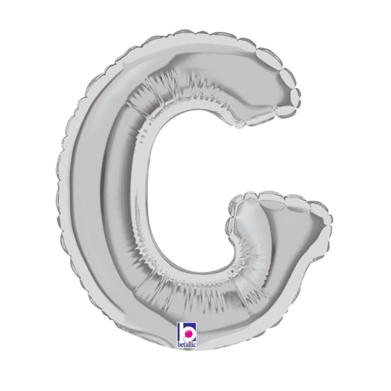 7" | 14"| Globos con letras plateadas de 40" - Megaloons Letters AZ | 3 tamaños disponibles