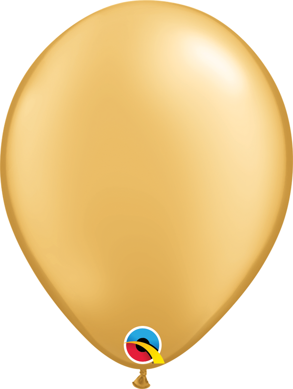 16" Qualatex Round Gold Latex Balloons | 50 Count