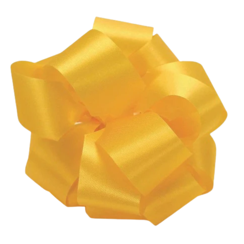 #3 GEME Golden Yellow Satin Lustre Ribbon - 9/16" Wide, 100 Yards Long | 1 Spool