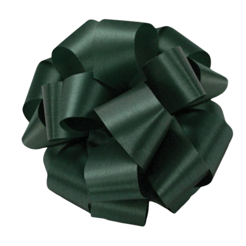 #9 McGinley Satin Hunter Green Satin Acetate Ribbon - 1 5/16 Inch Wide, 100 Yards Long | 1 Spool