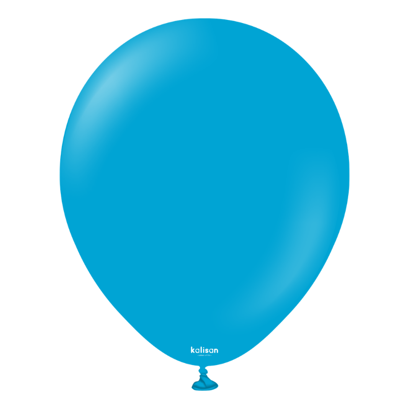 5" Kalisan Standard Caribbean Blue Latex Balloons | 100 Count